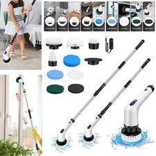 9 Heads Electric Spin Scrubber Cordless Bath Tub Power Scrubber Cleaning Brush
