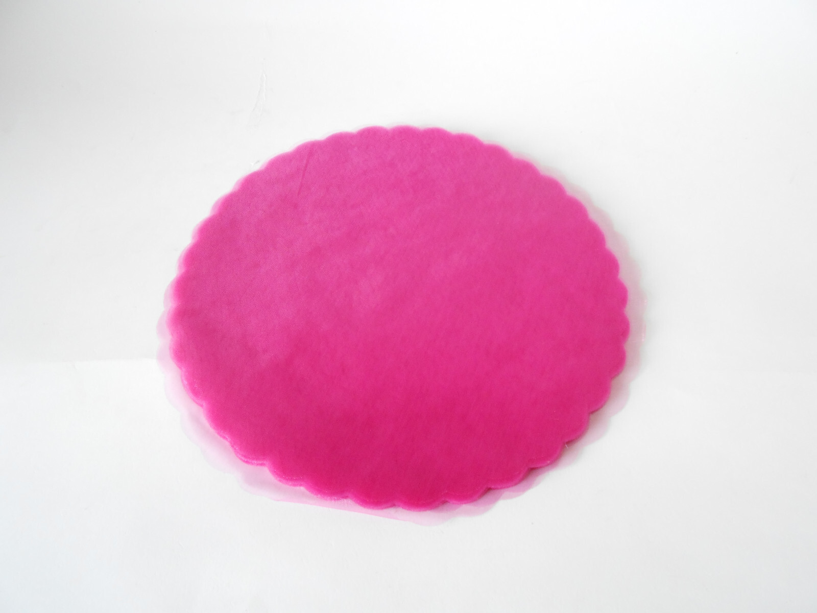 Velo organza tondo per confetti fai da te D 24 cm 50 pezzi Fuxia art C0122