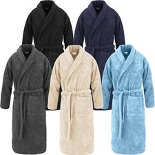 Herren Bademantel aus extra dickem und weichem Baumwoll Frottee 450 g m&sup2; warm