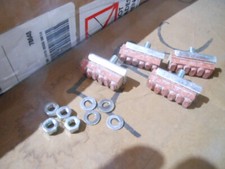 NOS Weinmann Vintage Bicycle Red Brake Pads With Bolts Nuts  Washers Qty 4