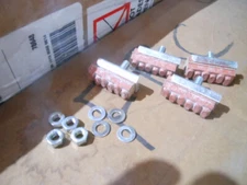 NOS Weinmann Vintage Bicycle Red Brake Pads With Bolts Nuts & Washers Qty 4