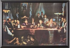 Framed Gangster Last Supper Portrait