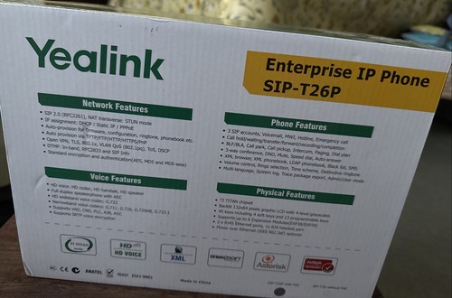 BNIB YEALINK ENTERPRISE IP PHONE SIP-T26P Plus FREE Yealink Power Adapter - Photo 6/11