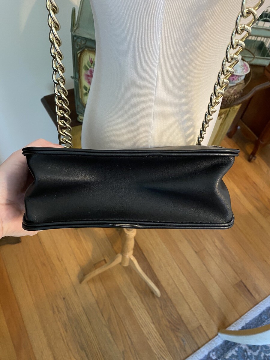 Christian LaCroix black quilted gold chain shoulder bag Stylish