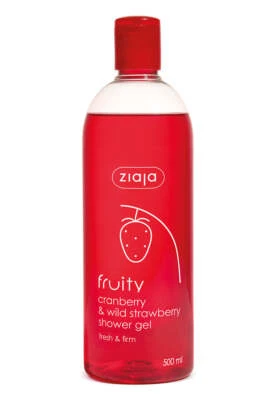 Ziaja Fruity Cranberry & Wild Strawberry Shower Gel 500Ml OFFICIAL UK