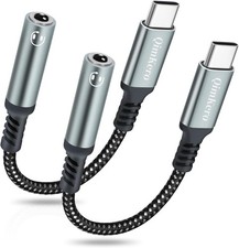 USB Type C to 3.5Mm Female Headphone Jack Adapter, 2 Pack USB C to Aux Audio D