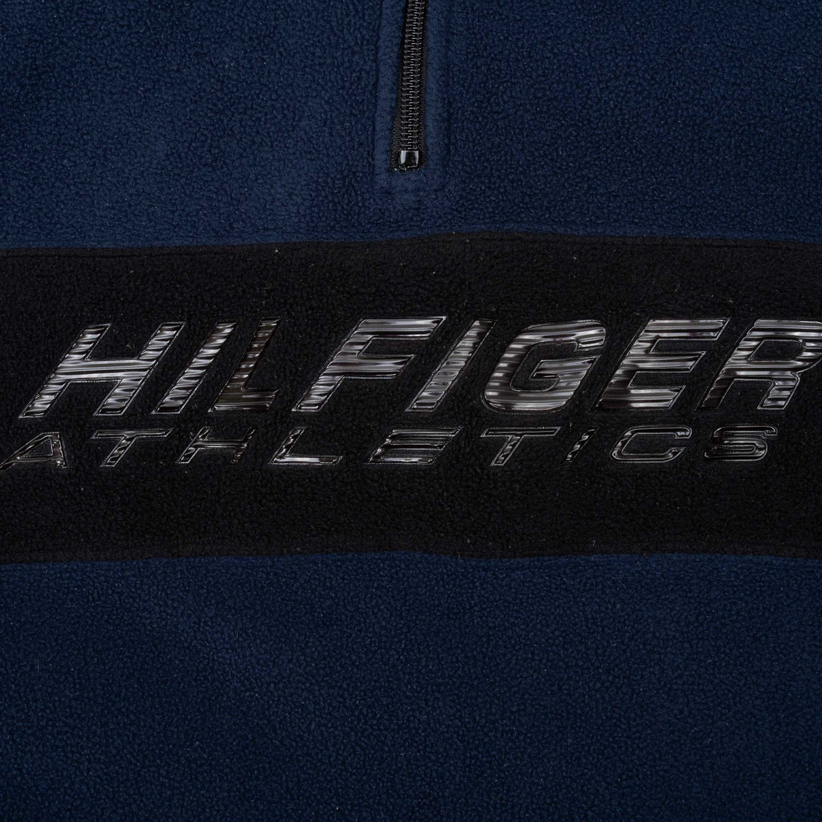 VINTAGE TOMMY HILFIGER ATHLETICS QUARTER ZIP FLEECE JACKET 1990S SMALL