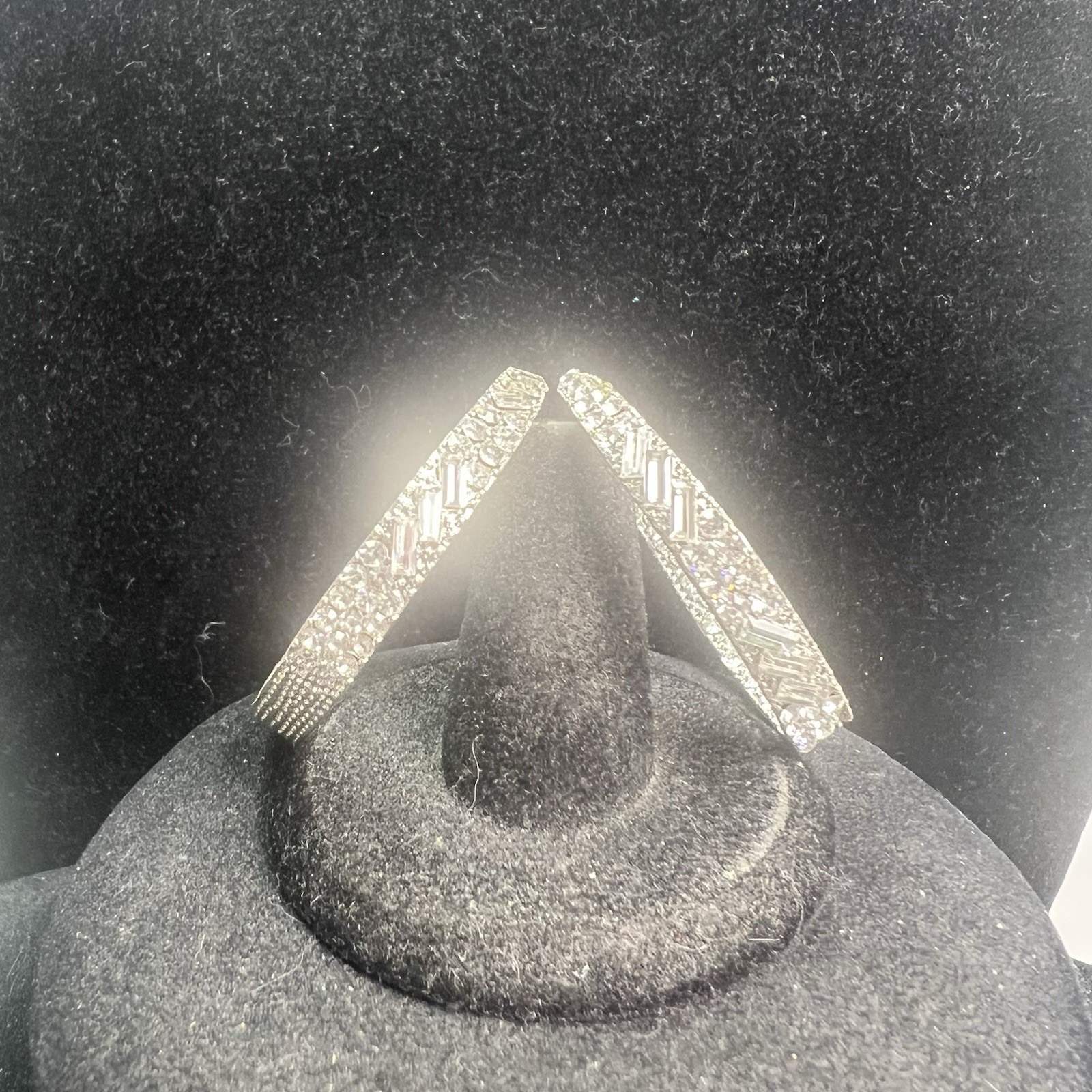 Large Crystal Rhinestone Multi Shape Sparkly Silv… - image 4