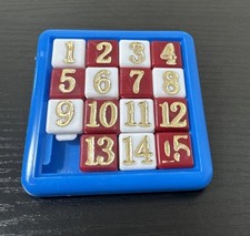 1-15 Number Sliding Puzzle Kids Logic Math Brain Toy Game - Color Blue New