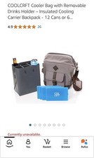 COOLCRFT Cooler Bag with Removable Drinks Holder , Insulated Cooling Backpack L