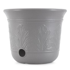 Olla con soporte de manguera Suncast de 5 galones para manguera de vinilo expandible de hasta 300'/50', gris