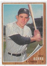 1962 Topps Yogi Berra card #360-Ex minor corner wear