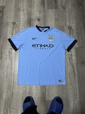 Manchester City Nike Jersey 2014 2015 Football Soccer Shirt Dri Fit Size 2XL