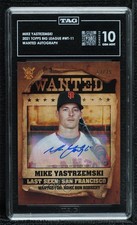 2021 Topps Big League Wanted 13/25 Mike Yastrzemski TAG 10 GEM MINT Auto 3f4