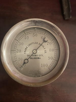 #ad steam gauge Frank Loeffler Supply Co. $75.00