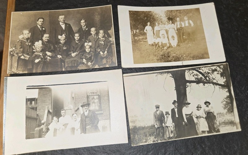 Lot Of 4 Black And White 1920s RPPC
