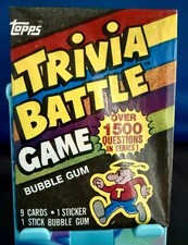 1984 TOPPS TRIVIA BATTLE GAME FACTORY SEALED TRADING CARD PACK 🔥🔥🔥