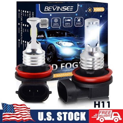 2x H11 H8 LED Fog Light Bulbs 6000K for Ford C-Max 2013-2018 Bright Cold White