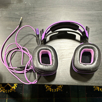 ASTRO A40 TR Wired Gaming Headset Purple Pink Custom ASTRO.ID w/ Carry Case