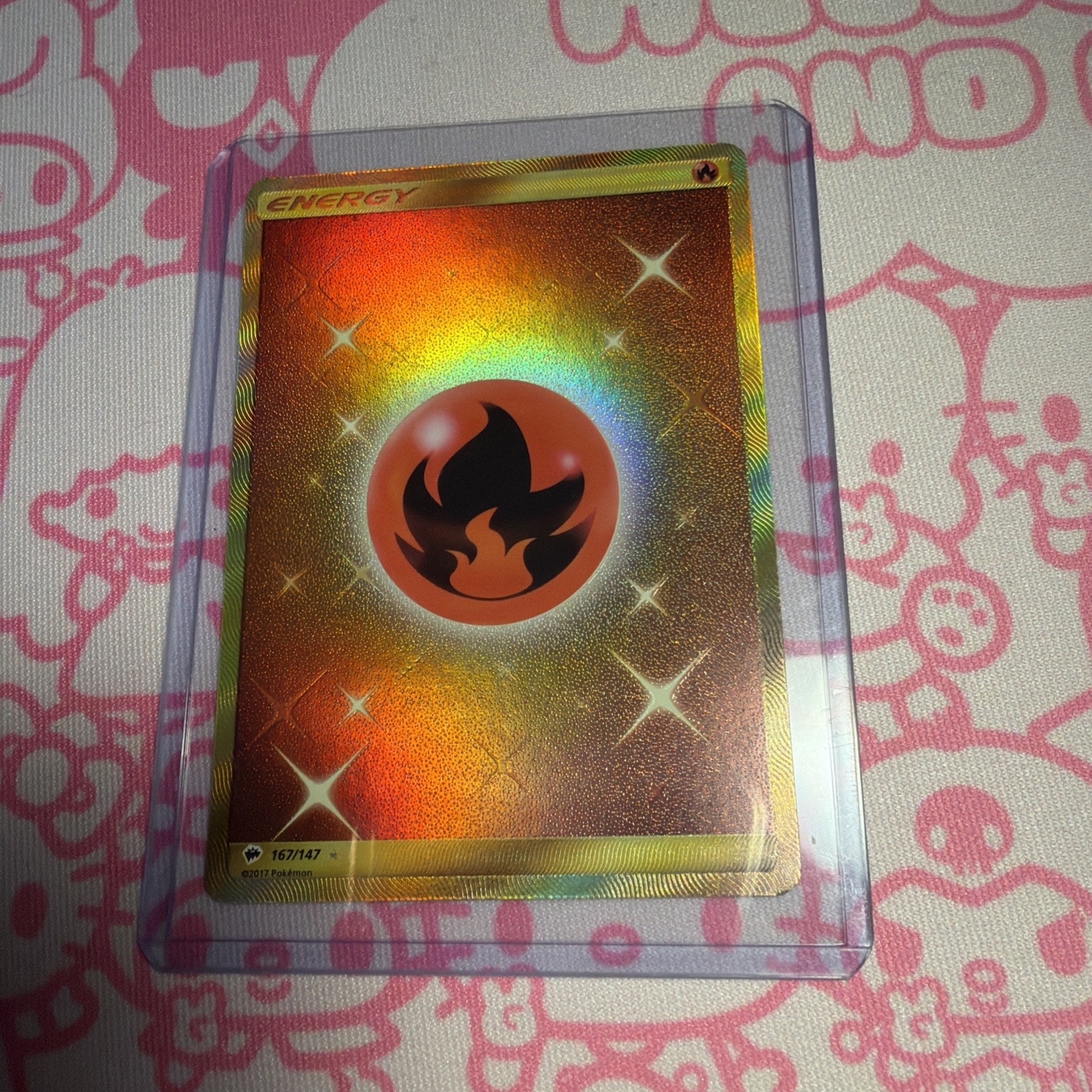 Fire Energy Burning Shadows Holo Card 167/147 Secret Rare NM/MINT Pokemon TCG 