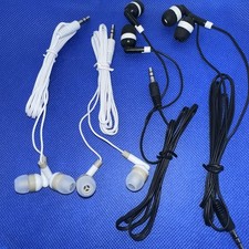 Wired Earbuds 3.5mm, Black And White Headphones Headset Set Of 4