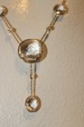 14K Yellow Gold White Topaz Lariat Necklace  — photo 3