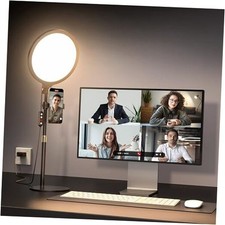Ring Light with Stand for Zoom Meetings, 360 Rotate 10.5" Zoom Lighting Black