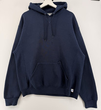 Vintage Russell Athletic Men s Hoodie Sweatshirt Navy Blue Large Pullover