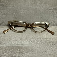 American Optical Unused Cat Eye Eyeglasses Glasses Frames 5.75 Vintage Gold