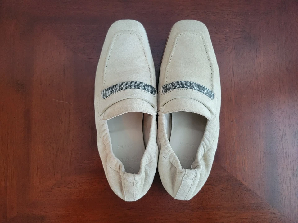 Zapatos de mujer Brunello Cucinelli, mocasines de cuero, talla 35, excelentes con caja de regalo  Foto 3 de 4