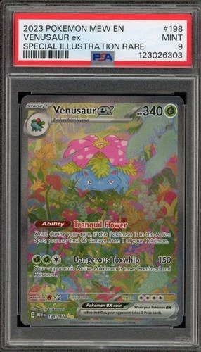 Pokemon Venusaur ex 151 MEW EN Special Illustration Rare #198 PSA 9 Mint