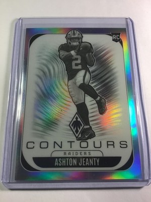 2025 Panini Phoenix Ashton Jeanty #17 Contours Silver RC Las Vegas Raiders