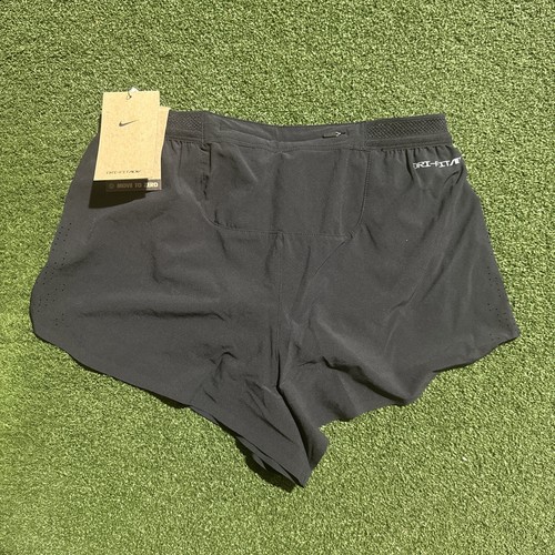 Nike Aeroswift ADV 2" Bried-Lined Running Shorts Black Mens L FN3349-010 New - Picture 2 of 5