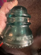 Hemingray 42 Glass Insulators Vintage Electrical Made in USA Teal Blue