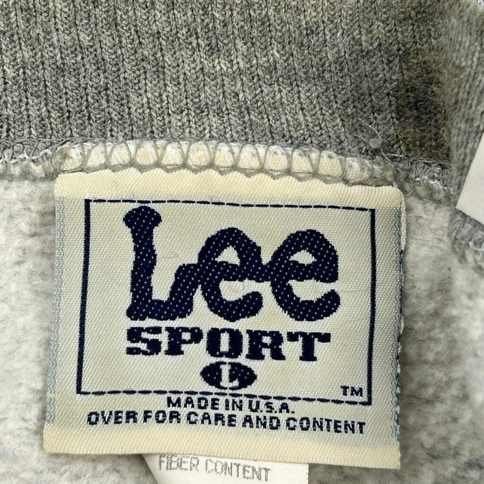 Made In USA Packers Lee Sport Nfl Sweatshirt - Large Grey Cotton - Image 3 of 4