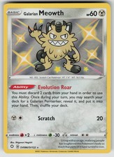 Galarian Meowth Shining Fates: Shiny Vault Shiny Holo Rare SV086/SV122 NM on eBay