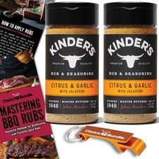 Kinder's Citrus Garlic Jalapeno BBQ Seasoning Rub 6.1 oz 2 PK Guide Opener