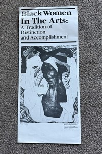 1988 Black Women In The Arts NY Gov Mario Cuomo 17x23 Trifold Poster Brochure