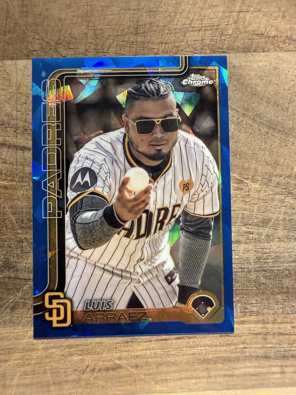 2025 Topps Chrome Sapphire Luis Arraez Image Variation SP #216 Padres