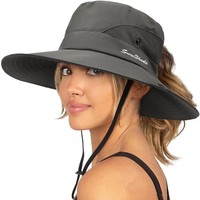 Sonnenhut Damen Faltbar Uv-Schutz Mesh Breite Krempe Angeln Strand Eimerhut