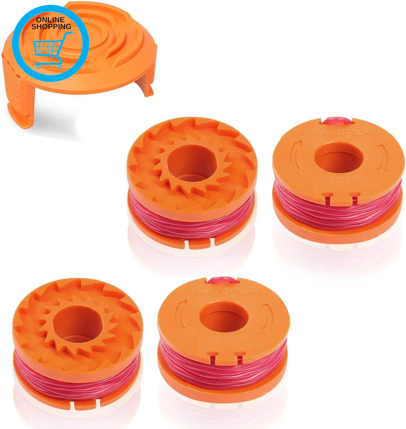 Strimmer Spool,Wa0004 Spool Line Compatible with 20V Worx Grass Trimmers Replace