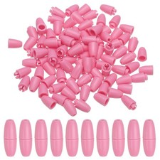 24mm Breakaway Clasps, 100 Set Plastic Bead Barrel Connectors, Rose Red
