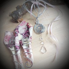 🩷  Perlen Draht Kranz Fensterdeko, Serviettenringe Fensterbild Drahtherz 