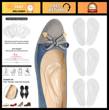 Arch Support Insoles for Flat Feet, Gel Inserts for Plantar Fasciitis, 3 Pairs