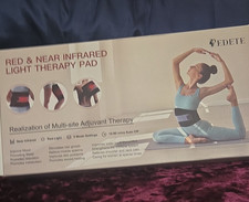 EDETE Red  Near Infrared Light Therapy Pad 24x12in 5 Modes 660nm 850nm Black