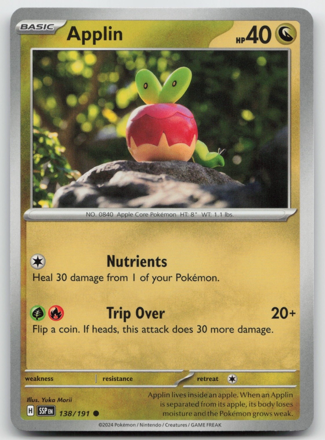Pokemon Applin Common SV08: Surging Sparks 138/191 LP