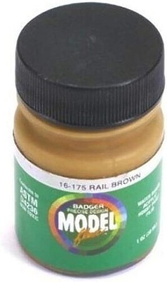 Badger Modelflex Railroad Color Rail Brown 1oz. Bottle - Model Airbrush Acrylic