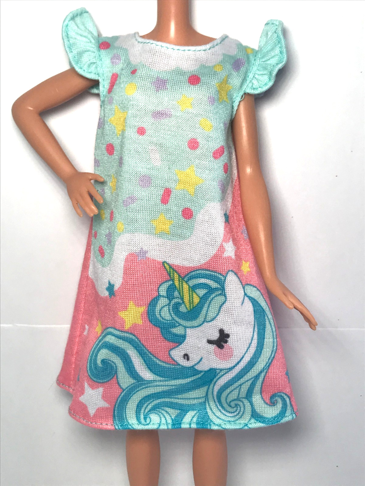 Barbie Doll Clothing My First Barbie Unicorn Nightgown Dress Pajamas
