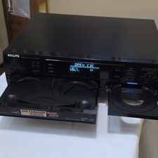 Vintage Philips CDR785/17 3-Disc CD Changer CD Recorder, Black 2000