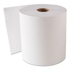 CONSUMER 1820 Hardwound Roll Towels, -Ply, White, 8 x 800ft, 6 Rolls/Carton